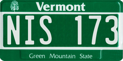 VT license plate NIS173