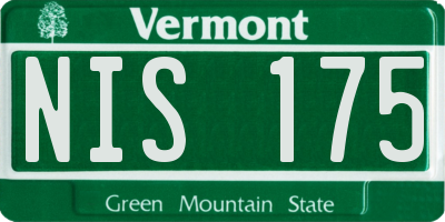 VT license plate NIS175