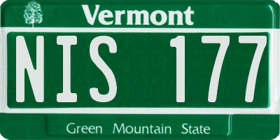 VT license plate NIS177
