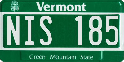 VT license plate NIS185