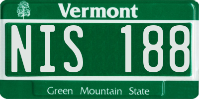 VT license plate NIS188