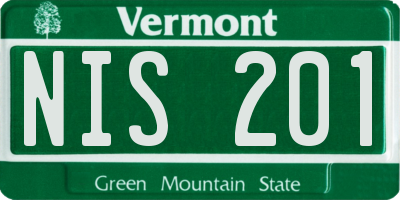 VT license plate NIS201