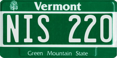 VT license plate NIS220
