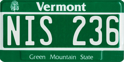 VT license plate NIS236