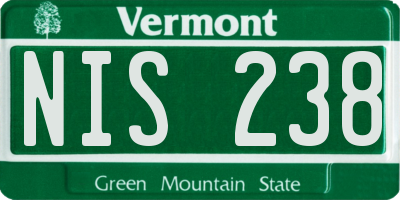 VT license plate NIS238