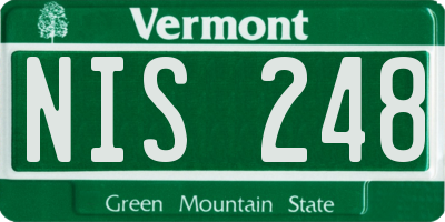 VT license plate NIS248