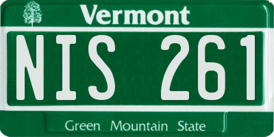 VT license plate NIS261