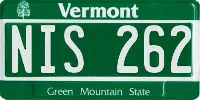 VT license plate NIS262