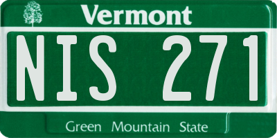 VT license plate NIS271
