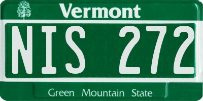 VT license plate NIS272