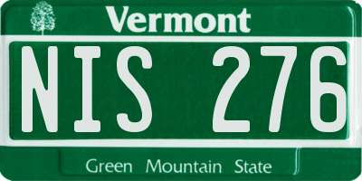VT license plate NIS276