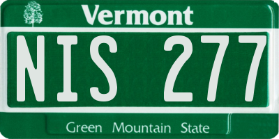 VT license plate NIS277