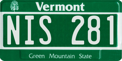 VT license plate NIS281