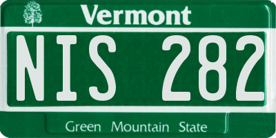 VT license plate NIS282