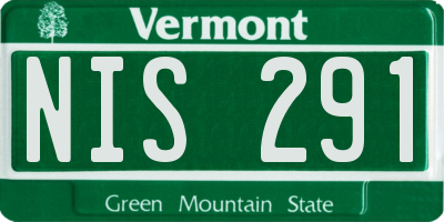 VT license plate NIS291