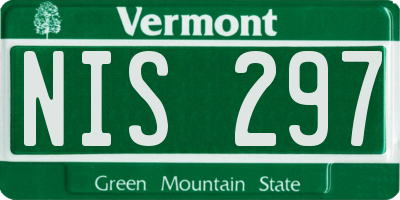 VT license plate NIS297