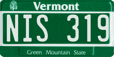 VT license plate NIS319