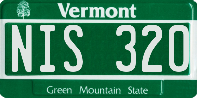 VT license plate NIS320