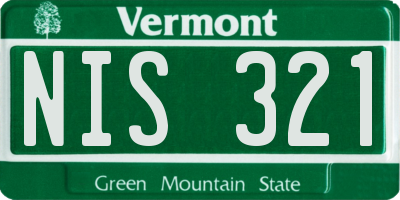 VT license plate NIS321