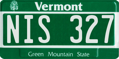 VT license plate NIS327