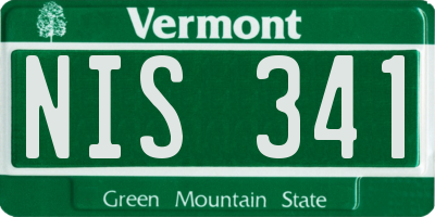 VT license plate NIS341