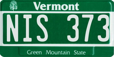 VT license plate NIS373