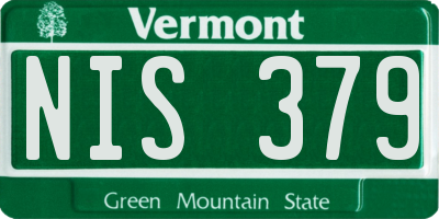 VT license plate NIS379