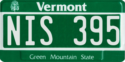 VT license plate NIS395