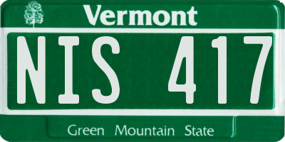 VT license plate NIS417