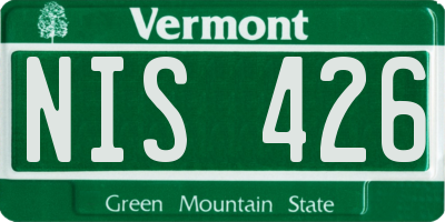 VT license plate NIS426