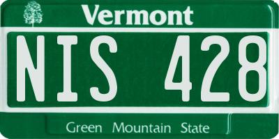 VT license plate NIS428
