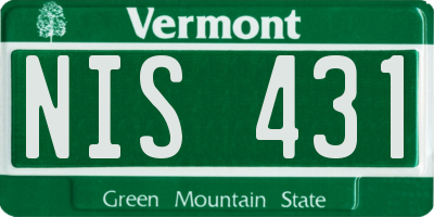 VT license plate NIS431
