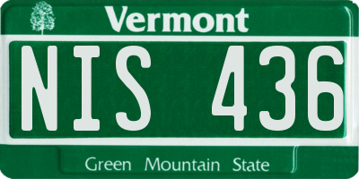 VT license plate NIS436