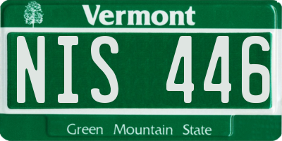 VT license plate NIS446