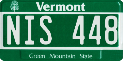 VT license plate NIS448