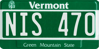 VT license plate NIS470