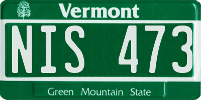 VT license plate NIS473