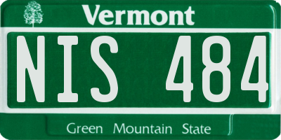 VT license plate NIS484