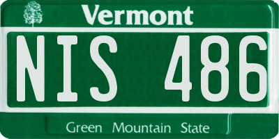 VT license plate NIS486