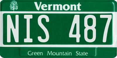 VT license plate NIS487