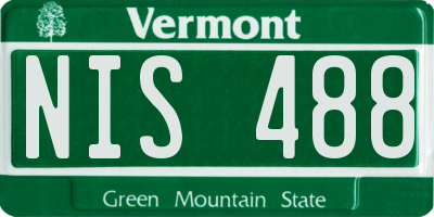 VT license plate NIS488
