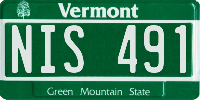 VT license plate NIS491