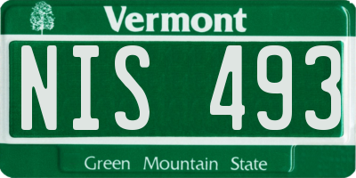 VT license plate NIS493