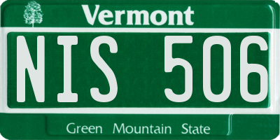 VT license plate NIS506