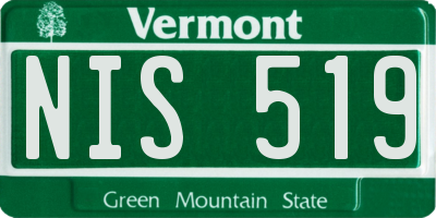 VT license plate NIS519