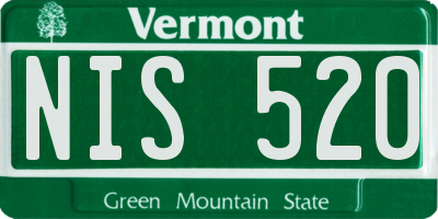 VT license plate NIS520