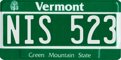 VT license plate NIS523
