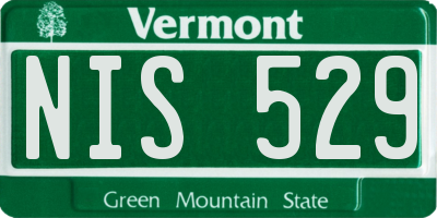 VT license plate NIS529