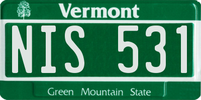 VT license plate NIS531