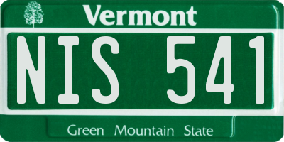 VT license plate NIS541